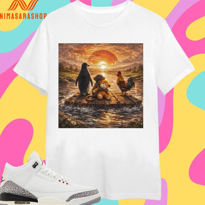 Baby Monkey Punch Werner Herzog Penguin Animal Lover - Adult & Kids T-Shirts, Sweatshirts & Hoodies apparel design preview 1