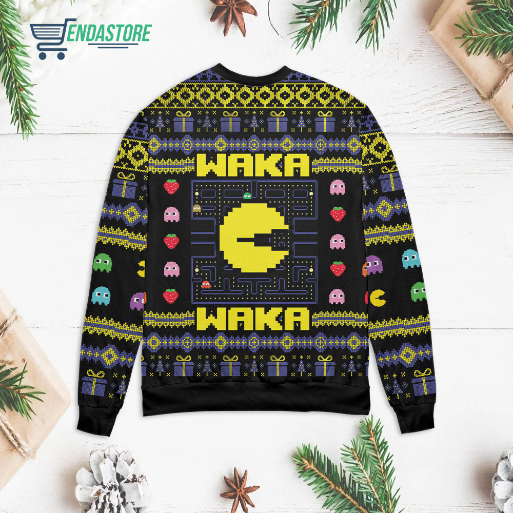 Waka Waka Pac Man 3D Christmas Sweater - Holiday Gift product image 2