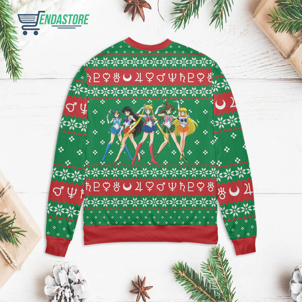 Sailor Senshi in the name of the Moon 3D Christmas Sweater - Holiday Gift product image 2