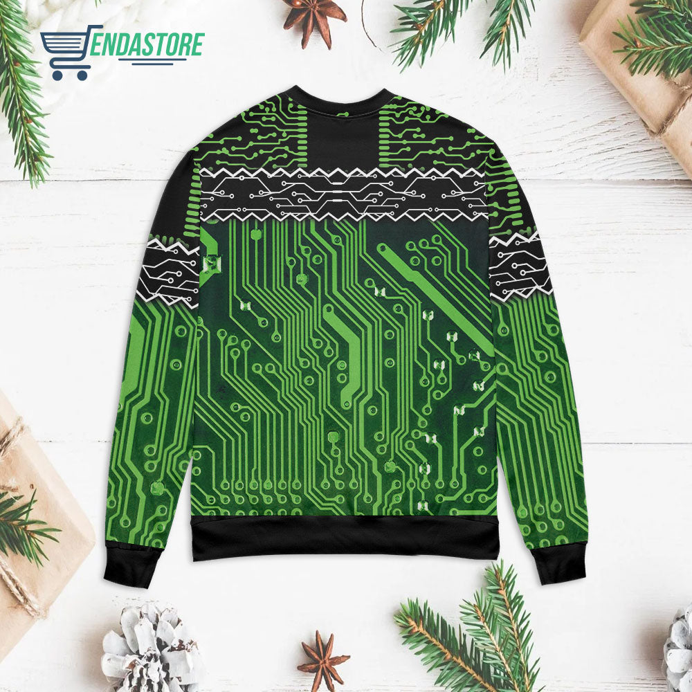 Circuit board 3D Christmas Sweater - Holiday Gift product image 2