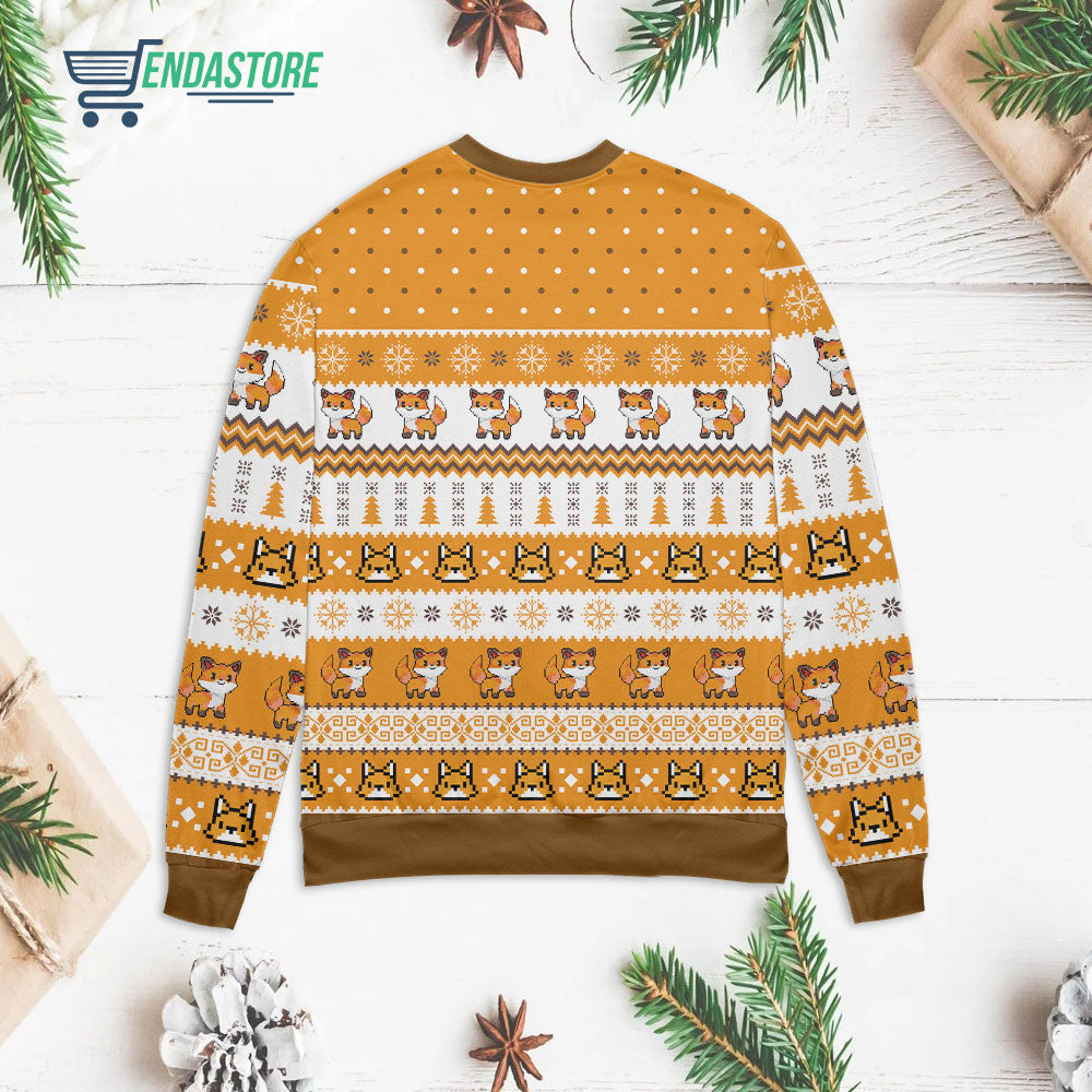 Orange Fox 3D Christmas Sweater - Holiday Gift product image 2