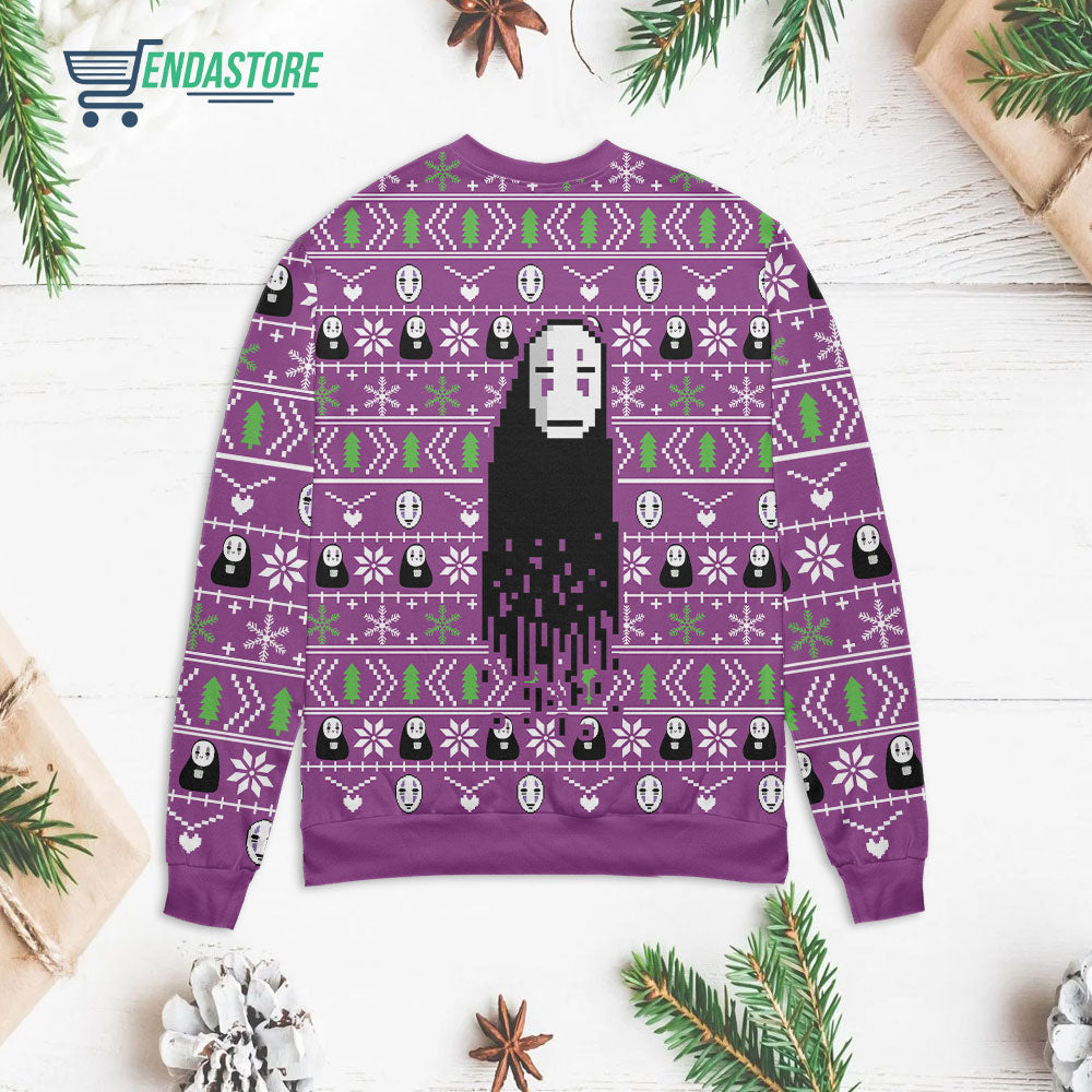 Spirited away no face holiday 3D Christmas Sweater - Holiday Gift product image 2