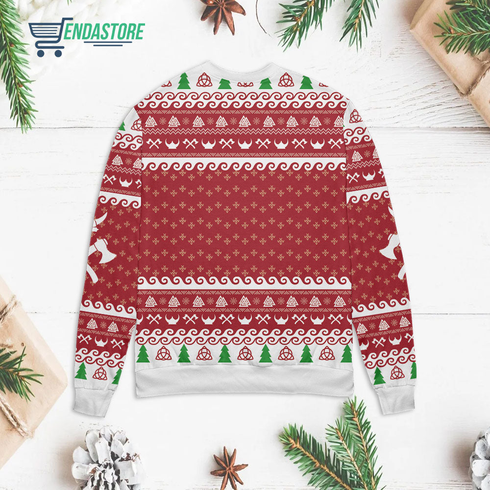 Fa la la valhalla Viking 3D Christmas Sweater - Holiday Gift product image 2