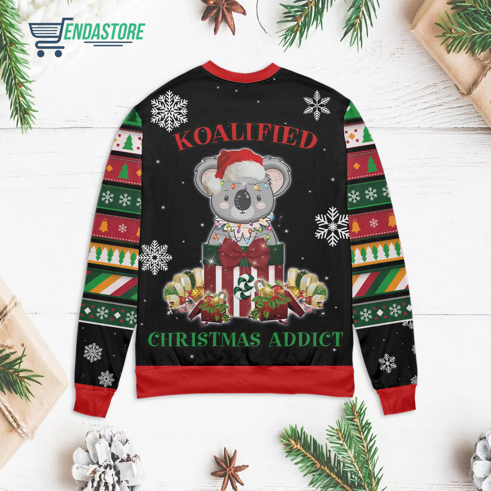 Koalified christmas addict 3D Christmas Sweater - Holiday Gift product image 2