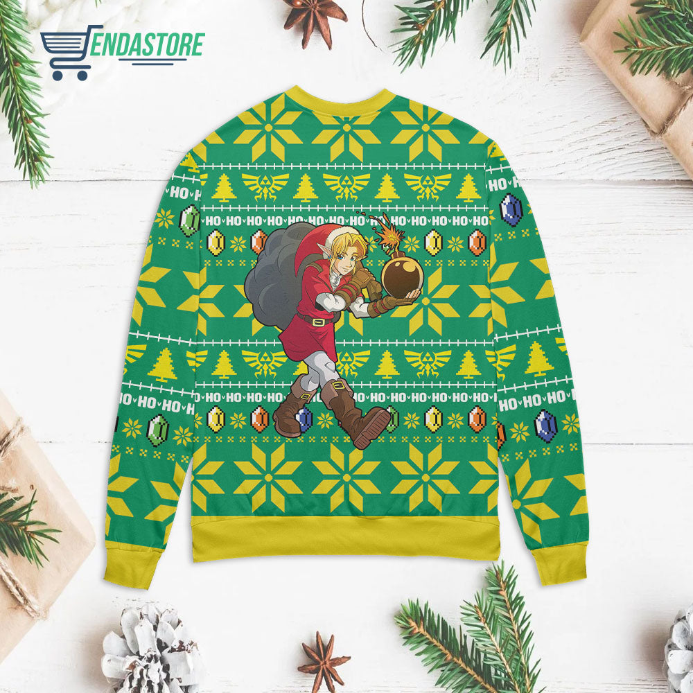 Zelda Santa Link 3D Christmas Sweater - Holiday Gift product image 2