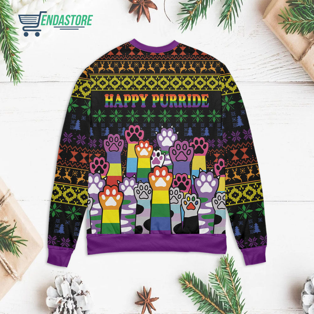 Happy purride 3D Christmas Sweater - Holiday Gift product image 2