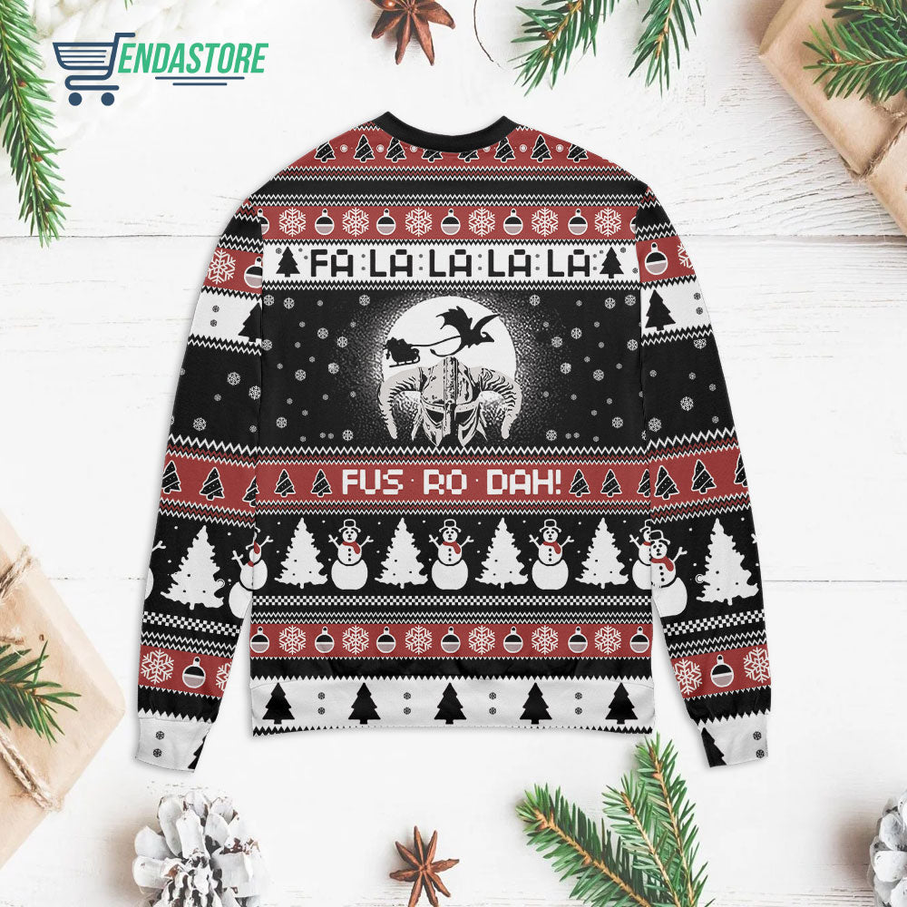 Viking falalalala fus ro dah 3D Christmas Sweater - Holiday Gift product image 2