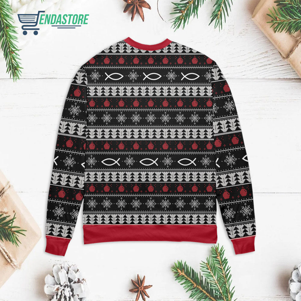 Carp fishing 3D Christmas Sweater - Holiday Gift product image 2