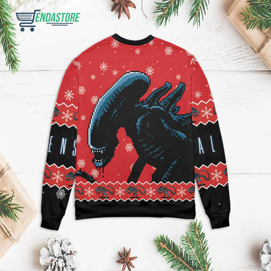 Alien Xenomorph 3D Christmas Sweater - Holiday Gift product image 2