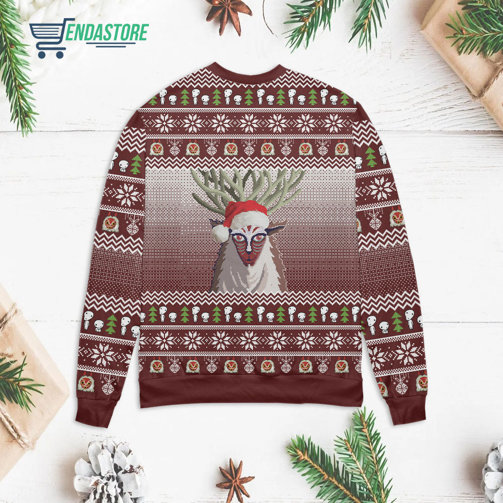 Princess Mononoke Forest Spirit 3D Christmas Sweater - Holiday Gift product image 2