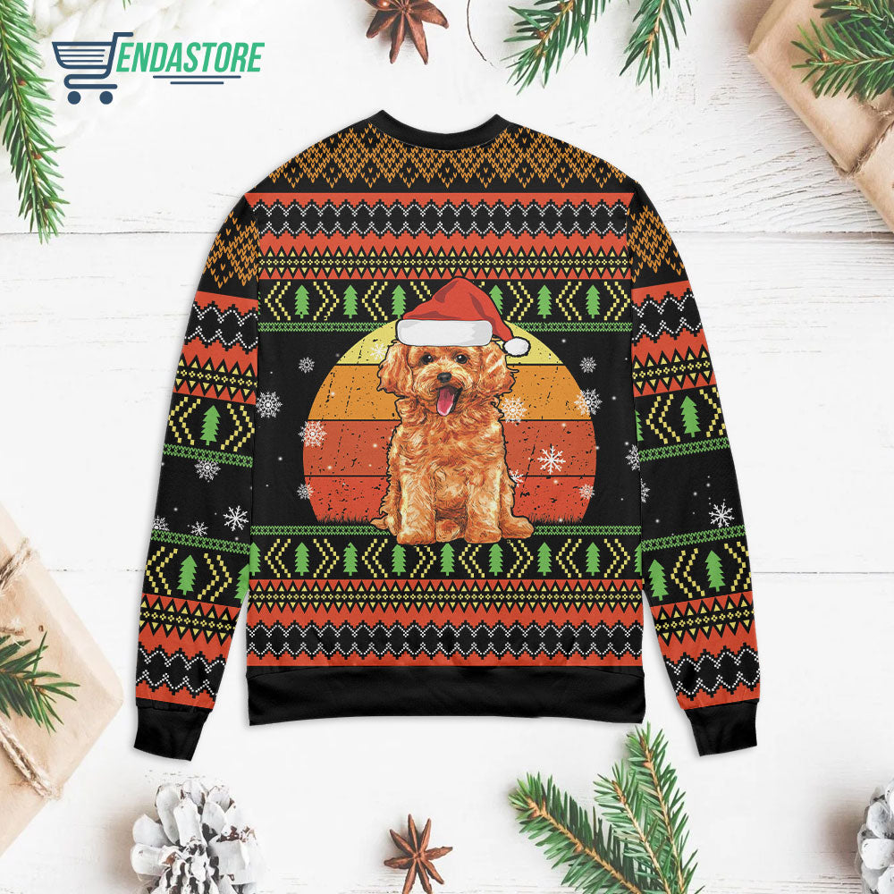 Poodle dog mom ever 3D Christmas Sweater - Holiday Gift product image 2