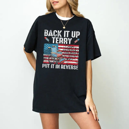 Back Up Terry Put Reverse Fourth July American Flag - Adult & Kids T-Shirts, Sweatshirts & Hoodies apparel design preview 1