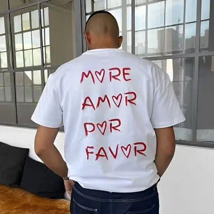 (Back Side) More Amor Por Favor Printed Cotton - Adult & Kids T-Shirts, Sweatshirts & Hoodies apparel design preview 1