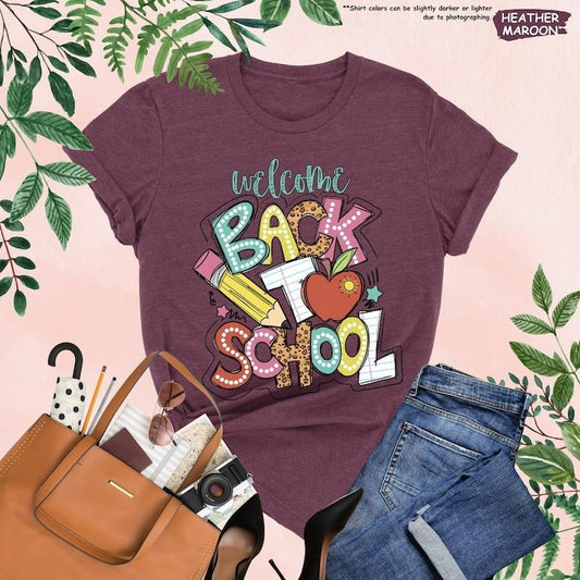Back School Welcome First Day Teacher Cute 1st - Adult & Kids T-Shirts, Sweatshirts & Hoodies apparel design preview 1