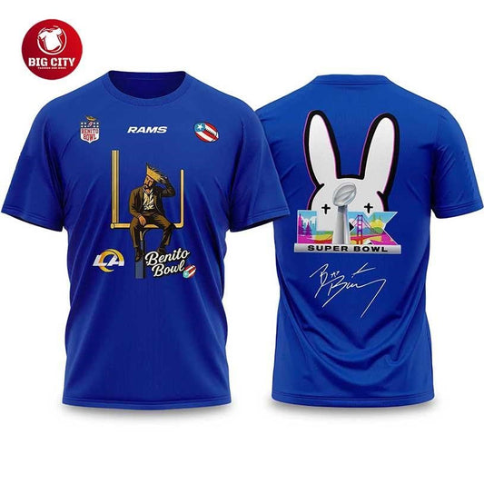 Bad Bunny 2026 Rams Bowl LX Halftime Show Two Sided - Adult & Kids T-Shirts, Sweatshirts & Hoodies apparel design preview 1