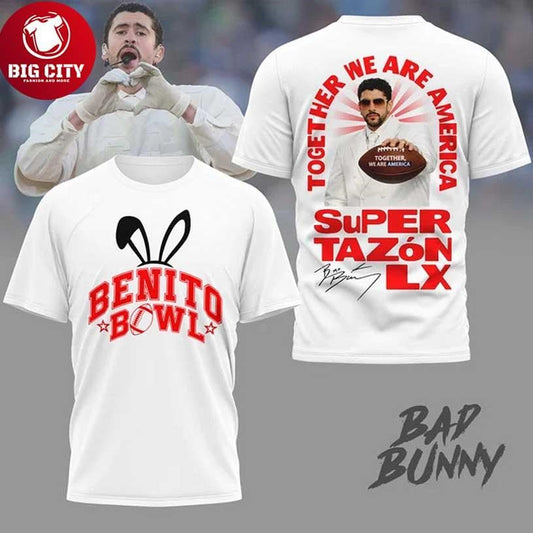 Bad Bunny Benito Bowl Signature Two Sided - Adult & Kids T-Shirts, Sweatshirts & Hoodies apparel design preview 1