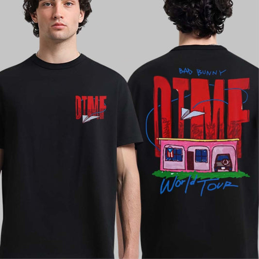 Bad Bunny DTMF World Tour 2026 Merch Paper Airplane - Adult & Kids T-Shirts, Sweatshirts & Hoodies apparel design preview 1