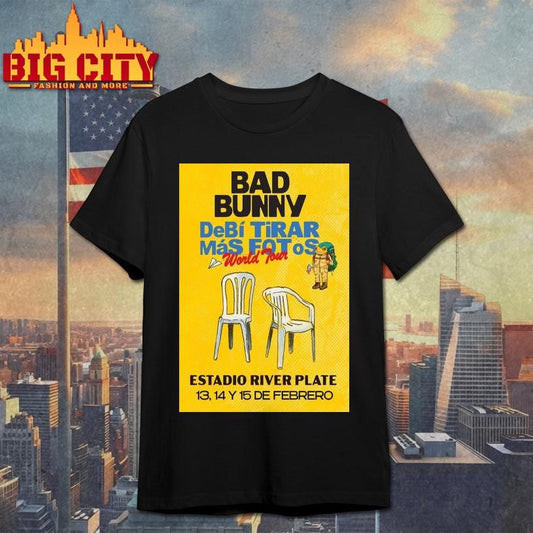 Bad Bunny Debi Tirar Mas Fotos World Tour Argentina - Adult & Kids T-Shirts, Sweatshirts & Hoodies apparel design preview 1