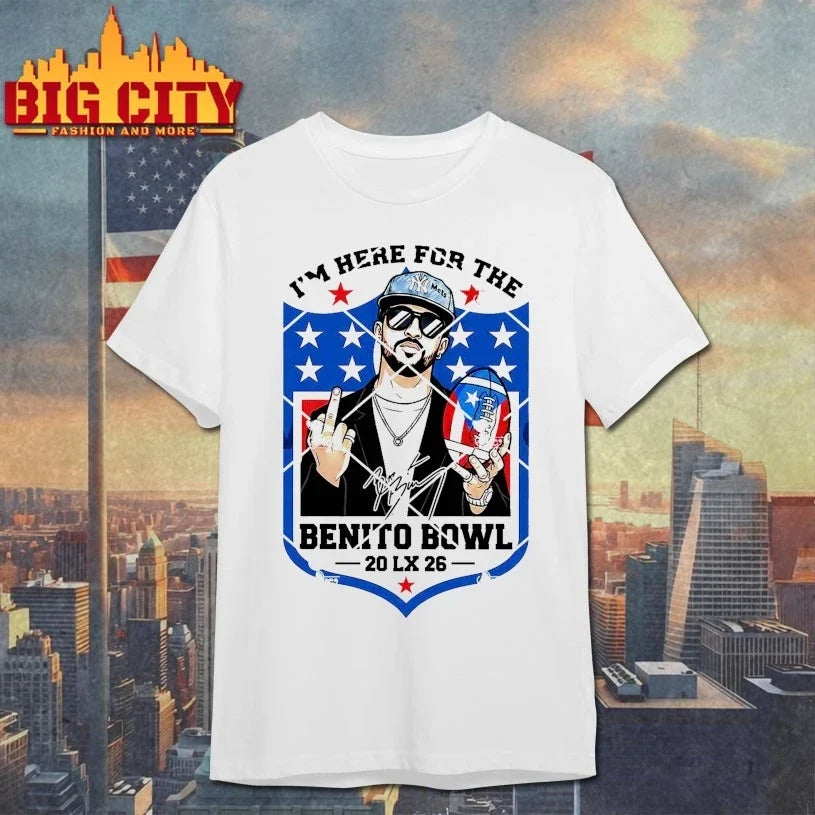 Bad Bunny Middle Finger I'm Just Here For The Benito - Adult & Kids T-Shirts, Sweatshirts & Hoodies apparel design preview 1