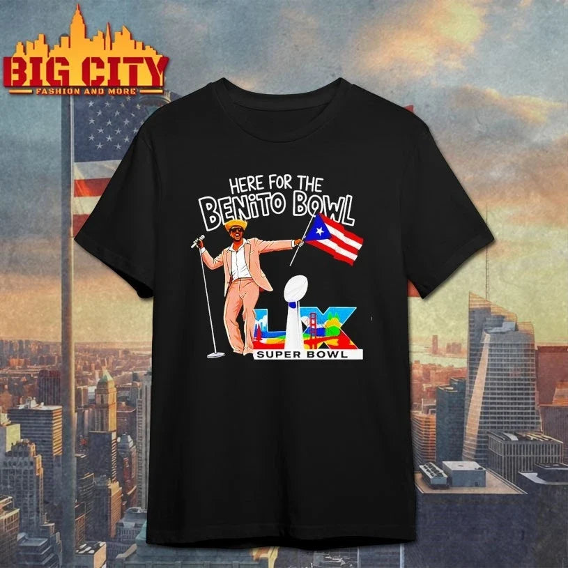 Bad Bunny Puerto Rico Flag Edition Here for the - Adult & Kids T-Shirts, Sweatshirts & Hoodies apparel design preview 1