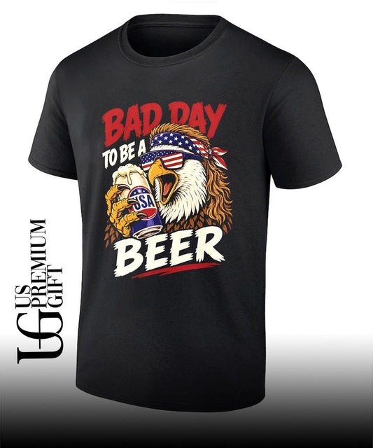 Bad Day To Be A Beer Bald Eagle USA Patriotic 2026 - Adult & Kids T-Shirts, Sweatshirts & Hoodies apparel design preview 1