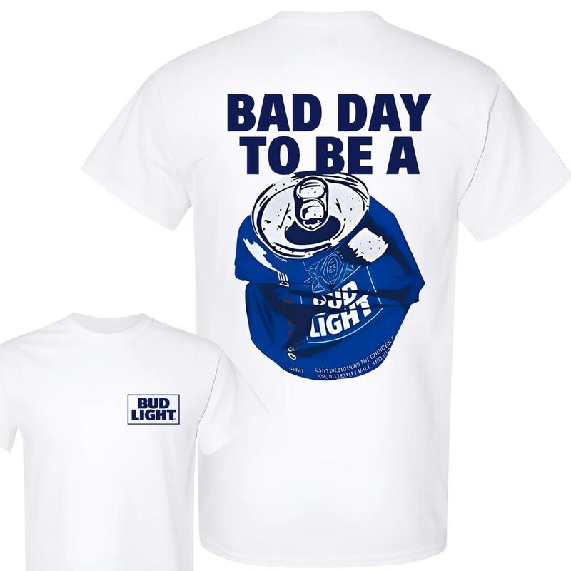Bad Day Be BudLight 100% Cotton Casual Crew Neck - Adult & Kids T-Shirts, Sweatshirts & Hoodies apparel design preview 1