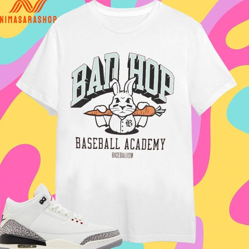 Bad Hop Baseball Academy Bunny - Adult & Kids T-Shirts, Sweatshirts & Hoodies apparel design preview 1