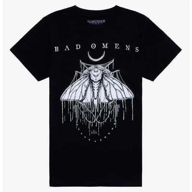 Bad Omens Moth Boyfriend Fit - Adult & Kids T-Shirts, Sweatshirts & Hoodies apparel design preview 1