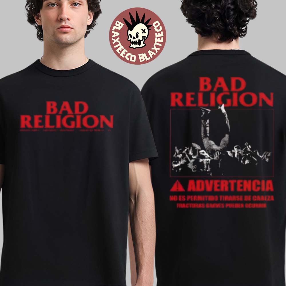 Bad Religion Latin America 2026 Tour Merch - Adult & Kids T-Shirts, Sweatshirts & Hoodies apparel design preview 1