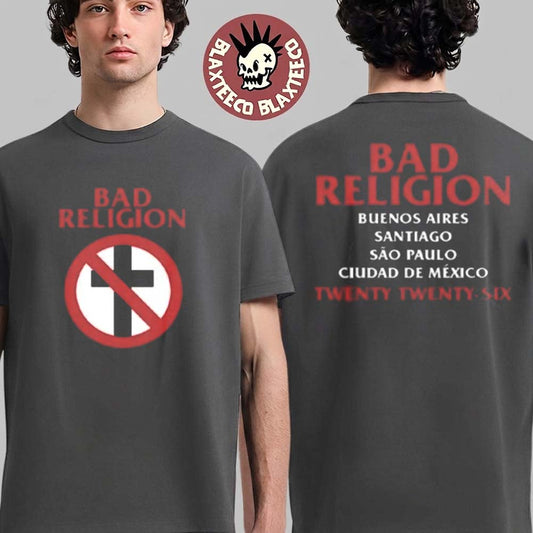 Bad Religion Latin America 2026 Tour Merch Cross - Adult & Kids T-Shirts, Sweatshirts & Hoodies apparel design preview 1
