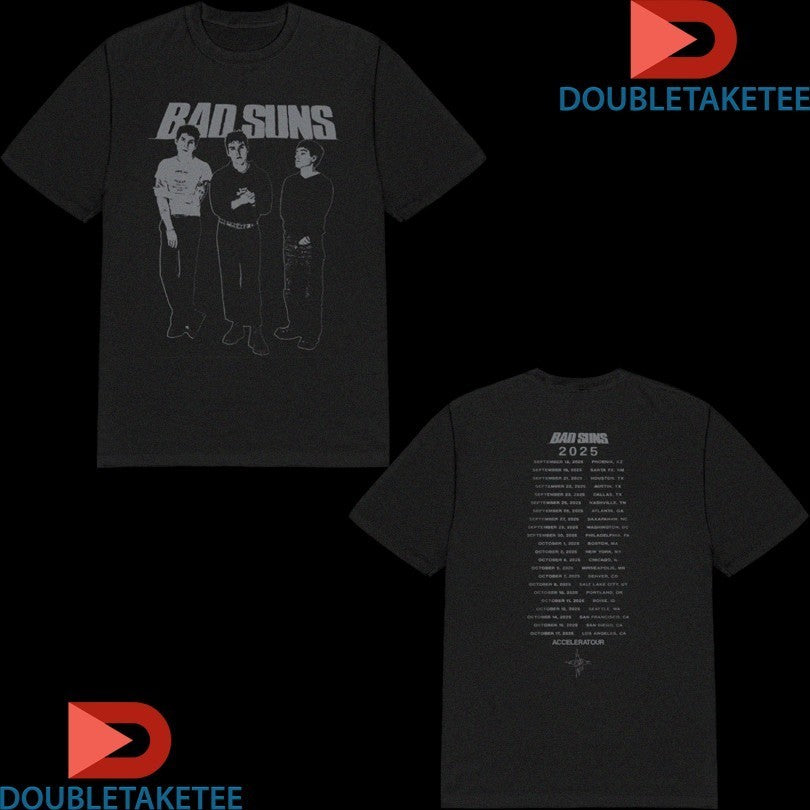 Bad Suns Accelerator Fall 2025 Tour Dates - Adult & Kids T-Shirts, Sweatshirts & Hoodies apparel design preview 1