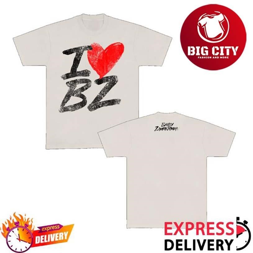 Bailey Zimmerman Music I Heart Bz Ivory Oversized Two - Adult & Kids T-Shirts, Sweatshirts & Hoodies apparel design preview 1