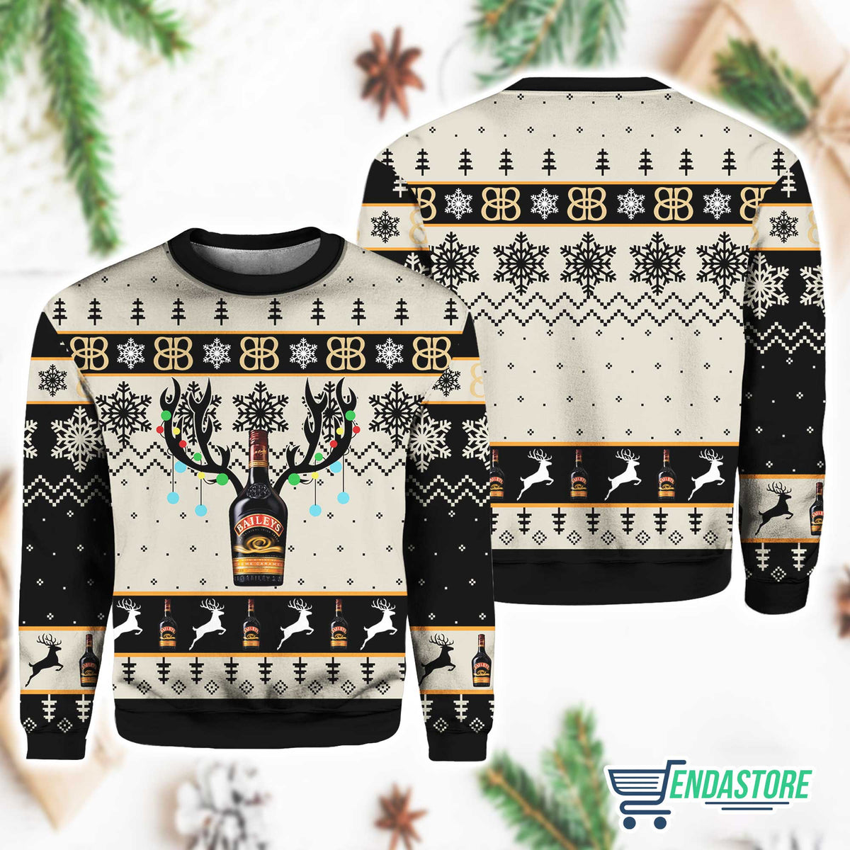 Baileys Reindeer 3D Ugly Christmas Sweater - Holiday Gift product image 2