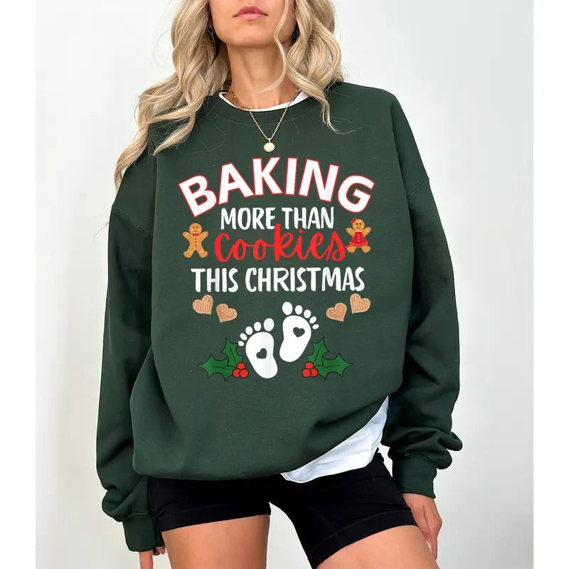 Baking More Than Cookies This Pregnancy Announcement - Adult & Kids T-Shirts, Sweatshirts & Hoodies apparel design preview 1