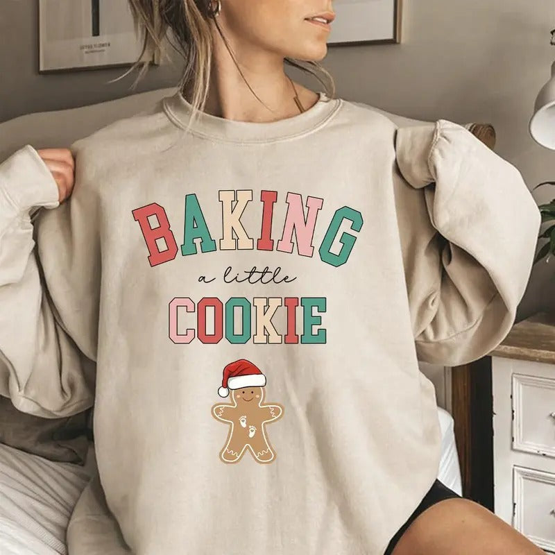 Baking Little Cookie Pregnancy Announcement Cozy - Adult & Kids T-Shirts, Sweatshirts & Hoodies apparel design preview 1