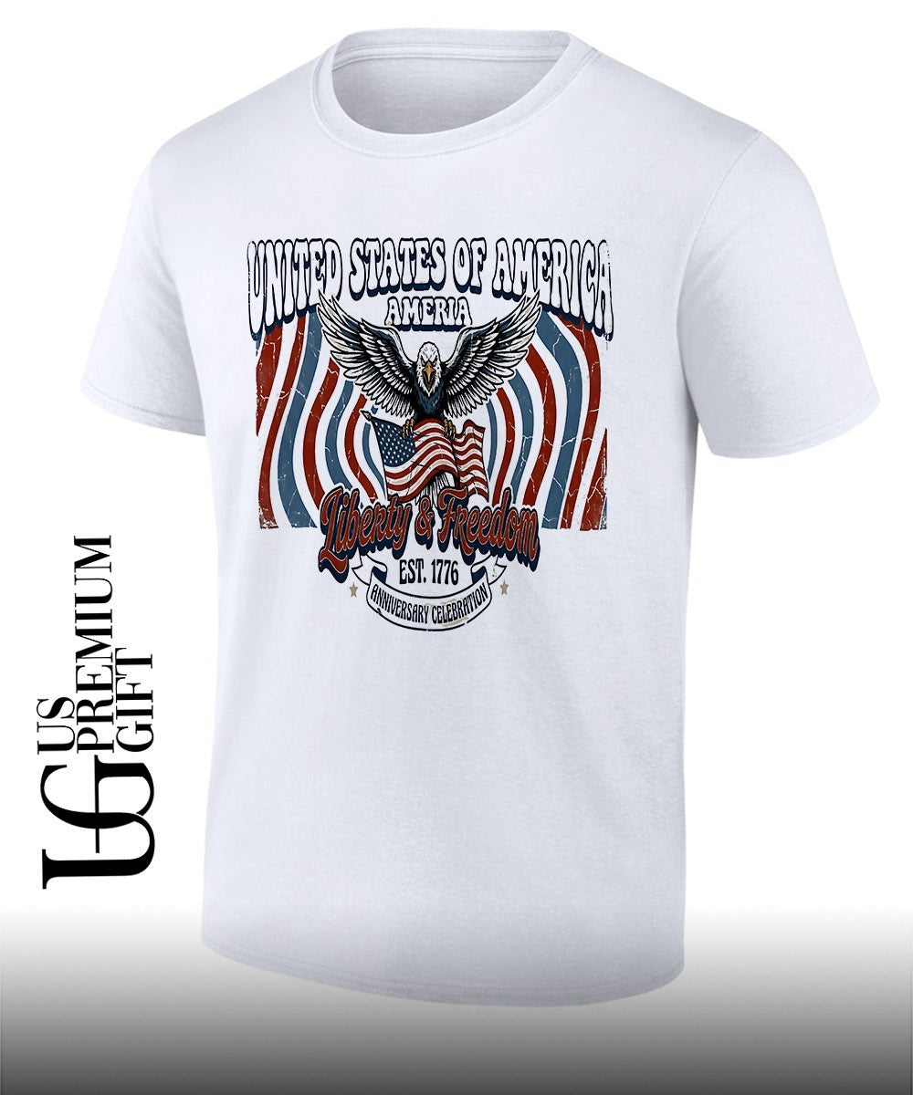 Bald Eagle American Flag United States of America - Adult & Kids T-Shirts, Sweatshirts & Hoodies apparel design preview 1