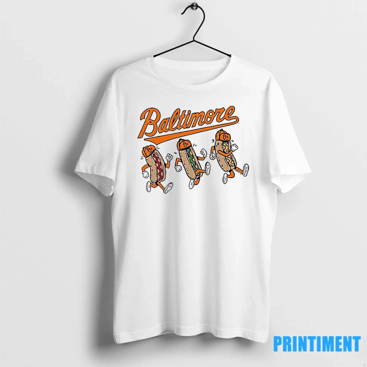 Baltimore Orioles Hot Dog Race Sweater - Adult & Kids T-Shirts, Sweatshirts & Hoodies apparel design preview 1