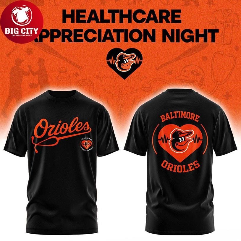 Baltimore Orioles x 2026 Healthcare Appreciation - Adult & Kids T-Shirts, Sweatshirts & Hoodies apparel design preview 1