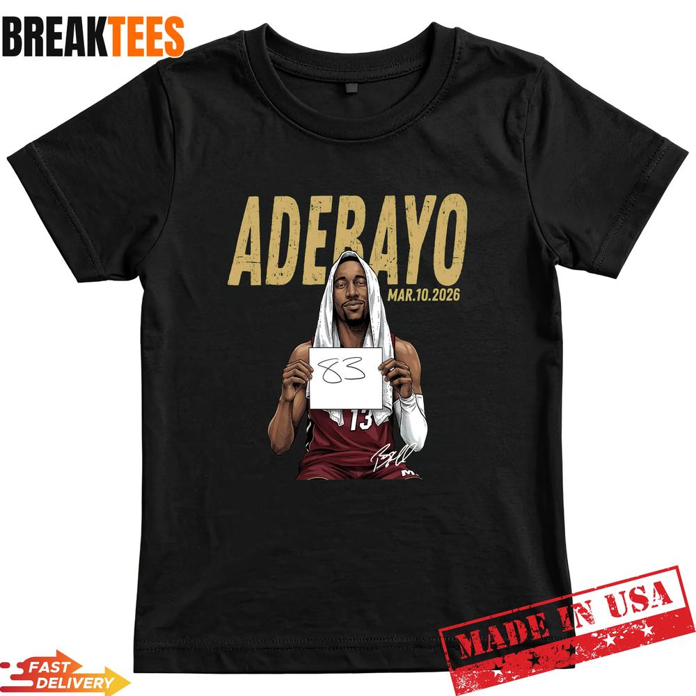 Ultimate Bam Adebayo Career High 83 Miami Basketball - Adult & Kids T-Shirts, Sweatshirts & Hoodies apparel design preview 1