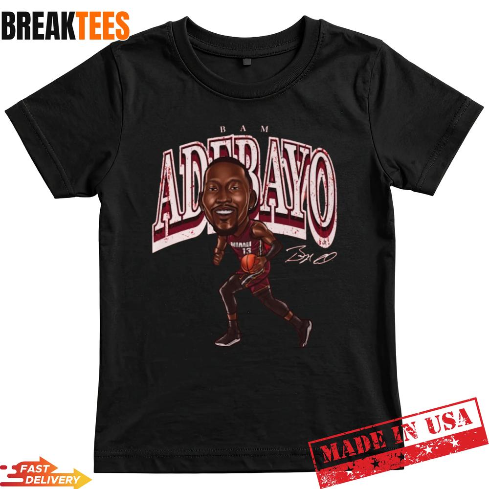 Bam Adebayo Cartoon Graphic Miami Basketball Fan - Adult & Kids T-Shirts, Sweatshirts & Hoodies apparel design preview 1