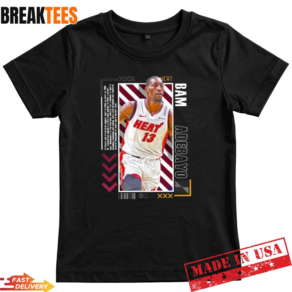 Bam Adebayo Miami Basketball Paper Poster - Adult & Kids T-Shirts, Sweatshirts & Hoodies apparel design preview 1