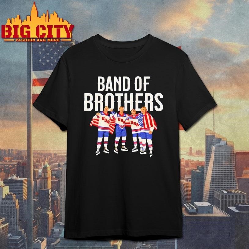Band of Brothers Quinn Hughes Brady Tkachuk Jack - Adult & Kids T-Shirts, Sweatshirts & Hoodies apparel design preview 1
