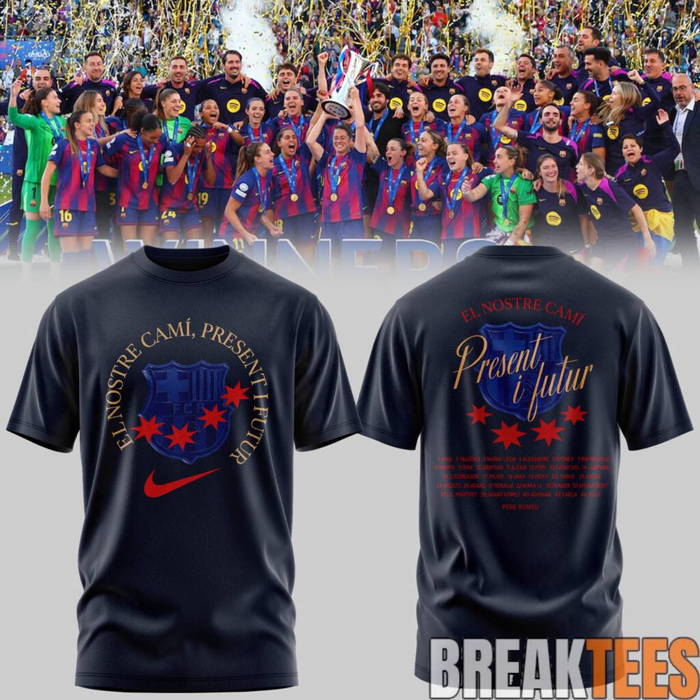 Barcelona Femen Champions League Campiones 2026 - Adult & Kids T-Shirts, Sweatshirts & Hoodies apparel design preview 1