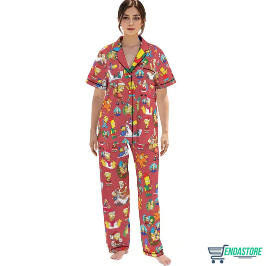 Bart Simpson Santa Christmas Pajamas Set 3D Christmas Sweater - Holiday Gift product image 2