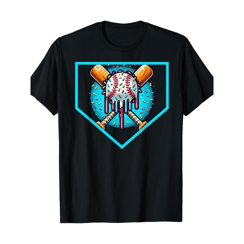 Baseball Home Plate Drip Soft Comfortable Ice Cream - Adult & Kids T-Shirts, Sweatshirts & Hoodies apparel design preview 1