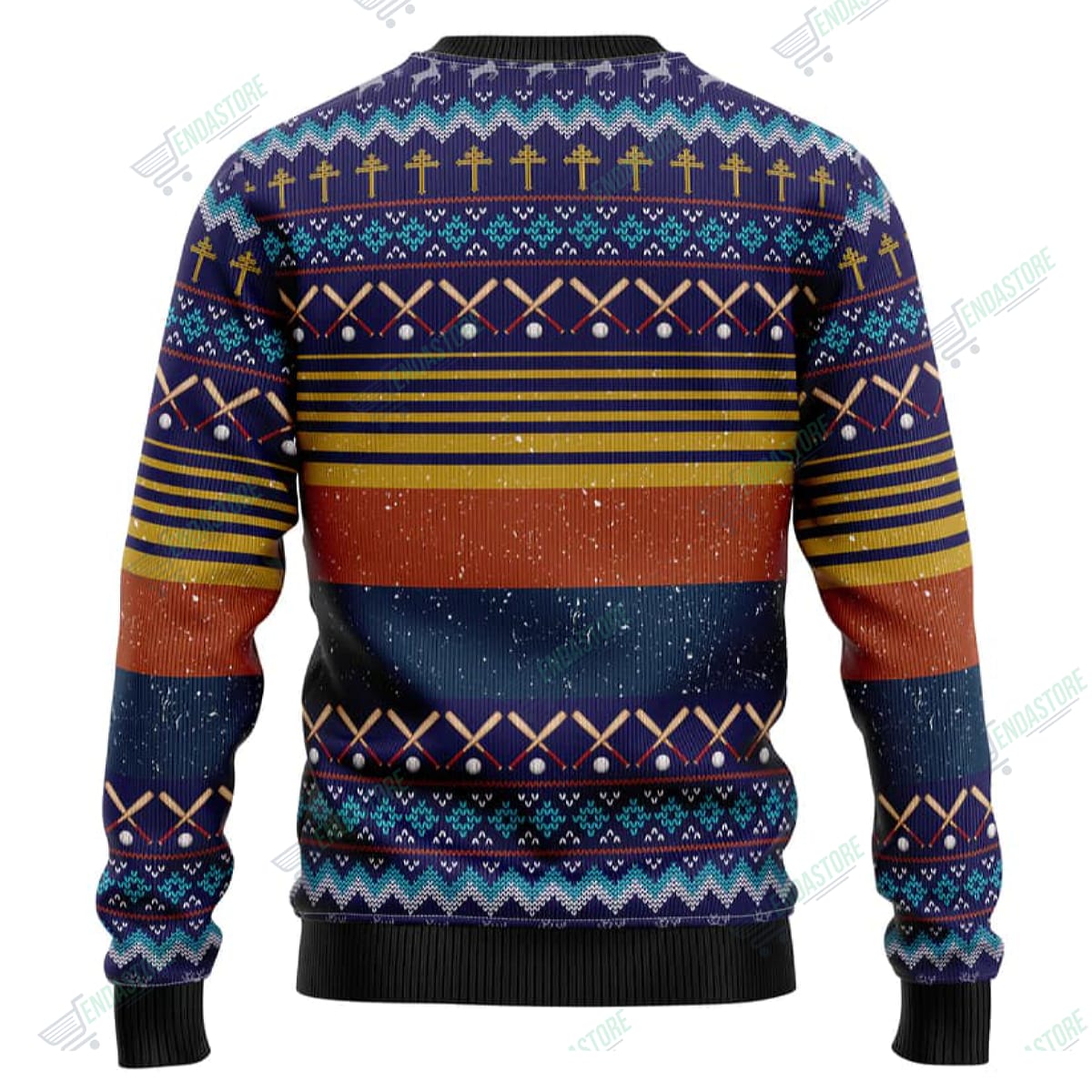 Baseball Jesus Save 3D Ugly Christmas Sweater - Holiday Gift product image 2
