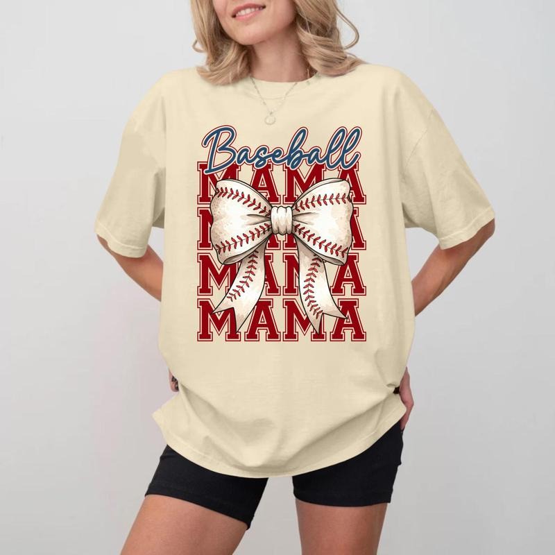 Baseball MAMA Letter Print Soft Cotton - Adult & Kids T-Shirts, Sweatshirts & Hoodies apparel design preview 1