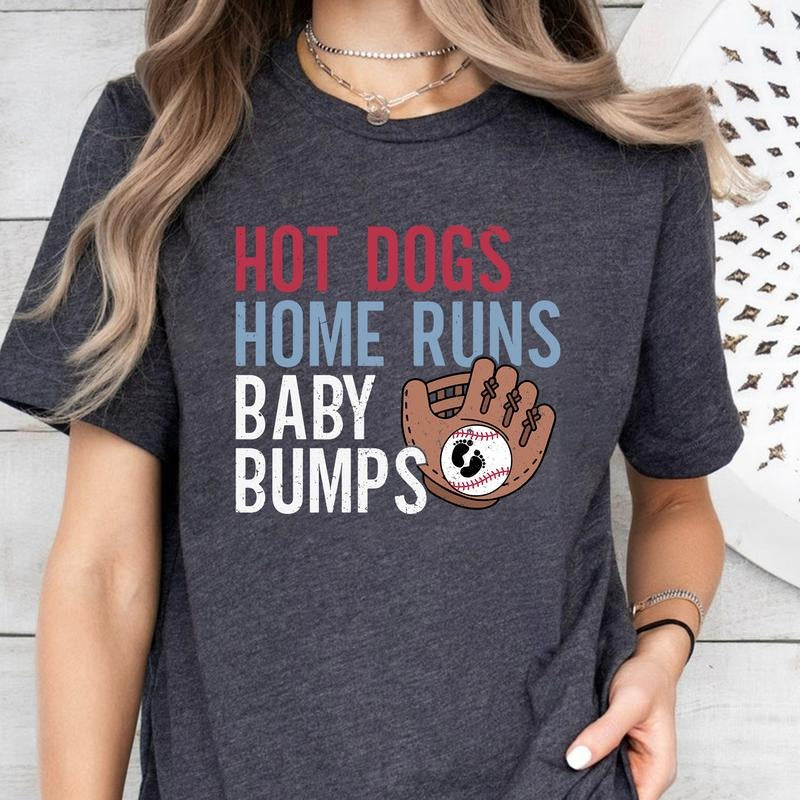 Baseball Pregnancy Announcement Game Day Baby Reveal - Adult & Kids T-Shirts, Sweatshirts & Hoodies apparel design preview 1