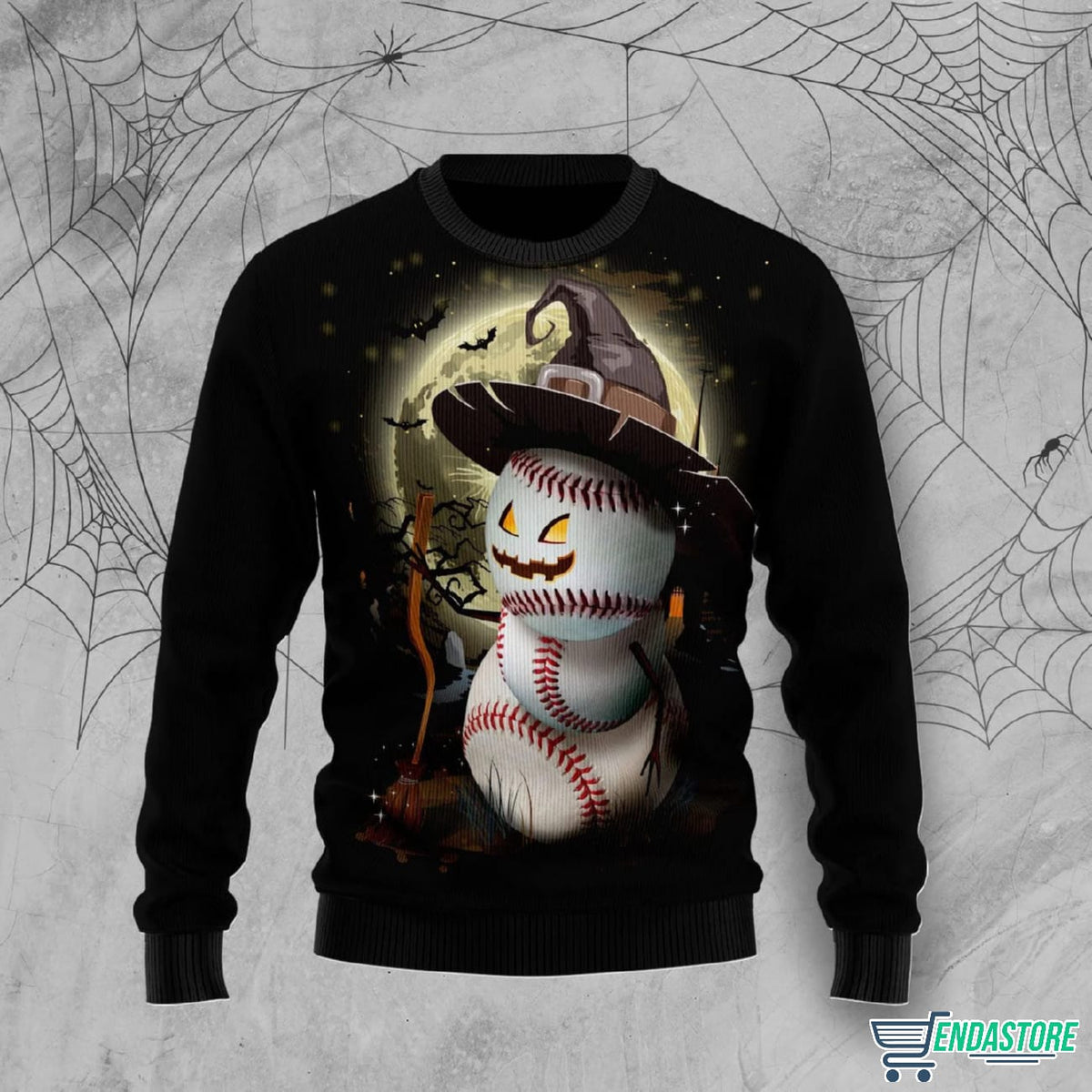 Baseball Witch Halloween 3D Sweater - Gift for Sports & Hobby Fans product image