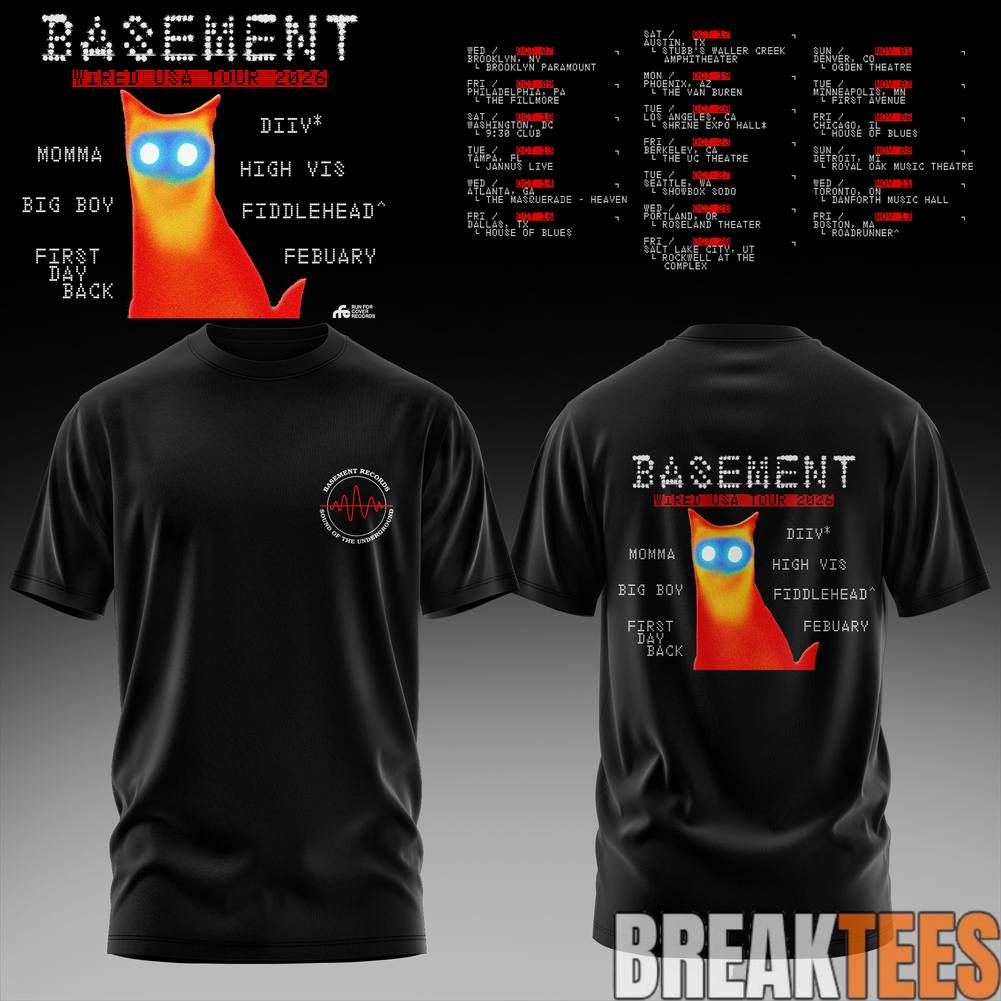 Basement WIRED USA Tour 2026 - Adult & Kids T-Shirts, Sweatshirts & Hoodies apparel design preview 1